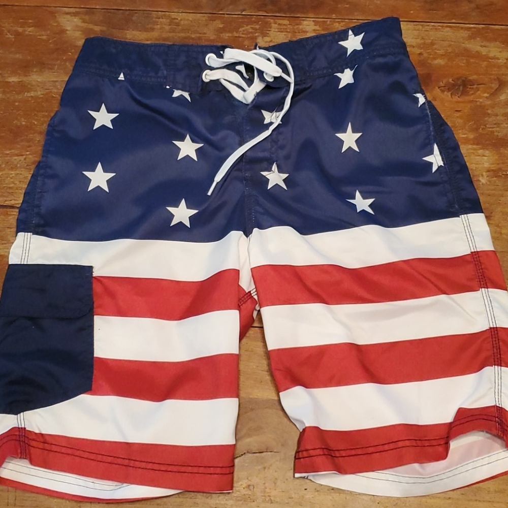 Men's Patriotic swim trunks